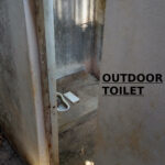 View of the outdoor toilet